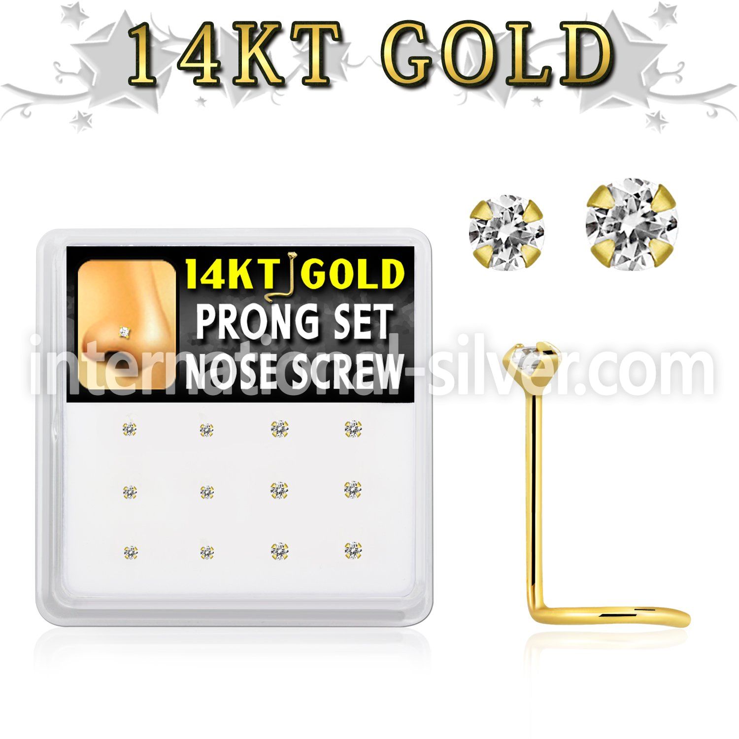 dgsc11 l shape nose studs gold nose