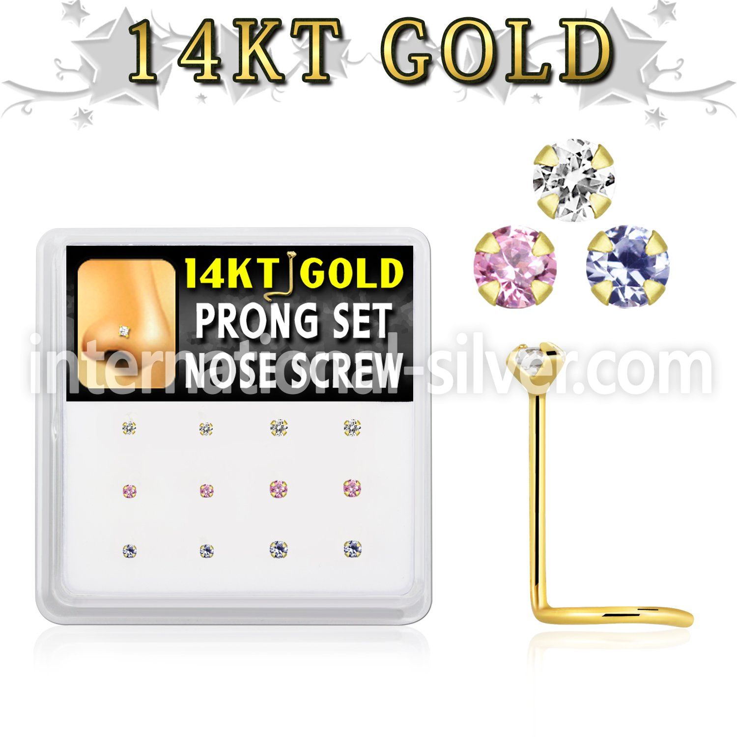 dgsc12 l shape nose studs gold nose