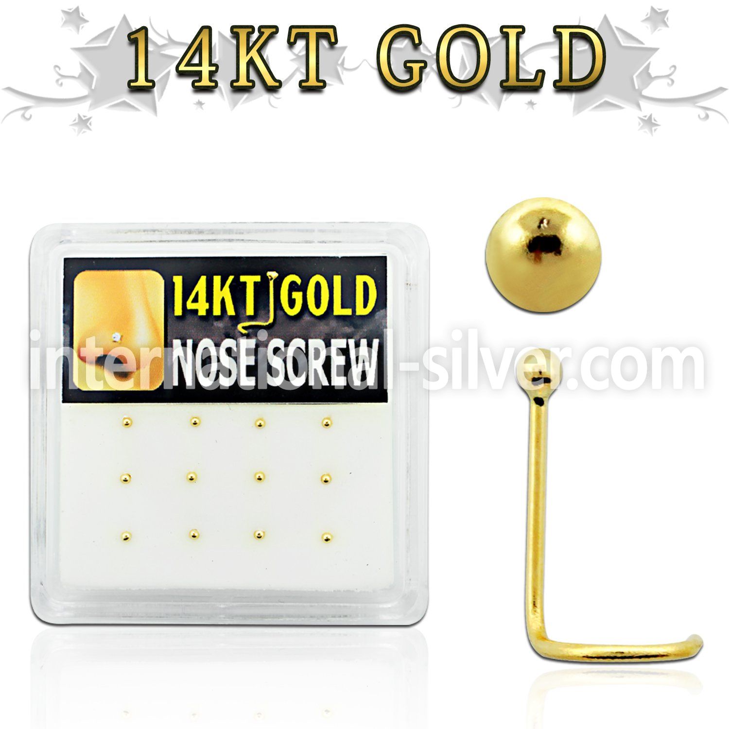 dgsc1 l shape nose studs gold nose