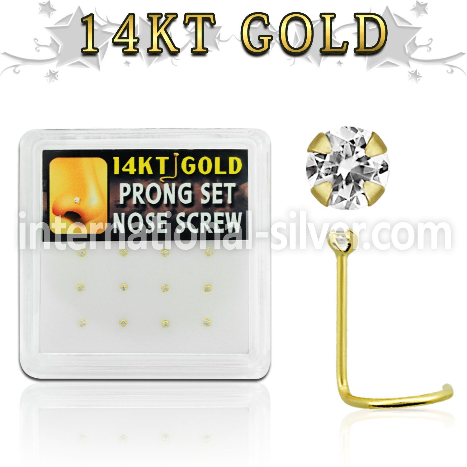 dgsc2 l shape nose studs gold nose