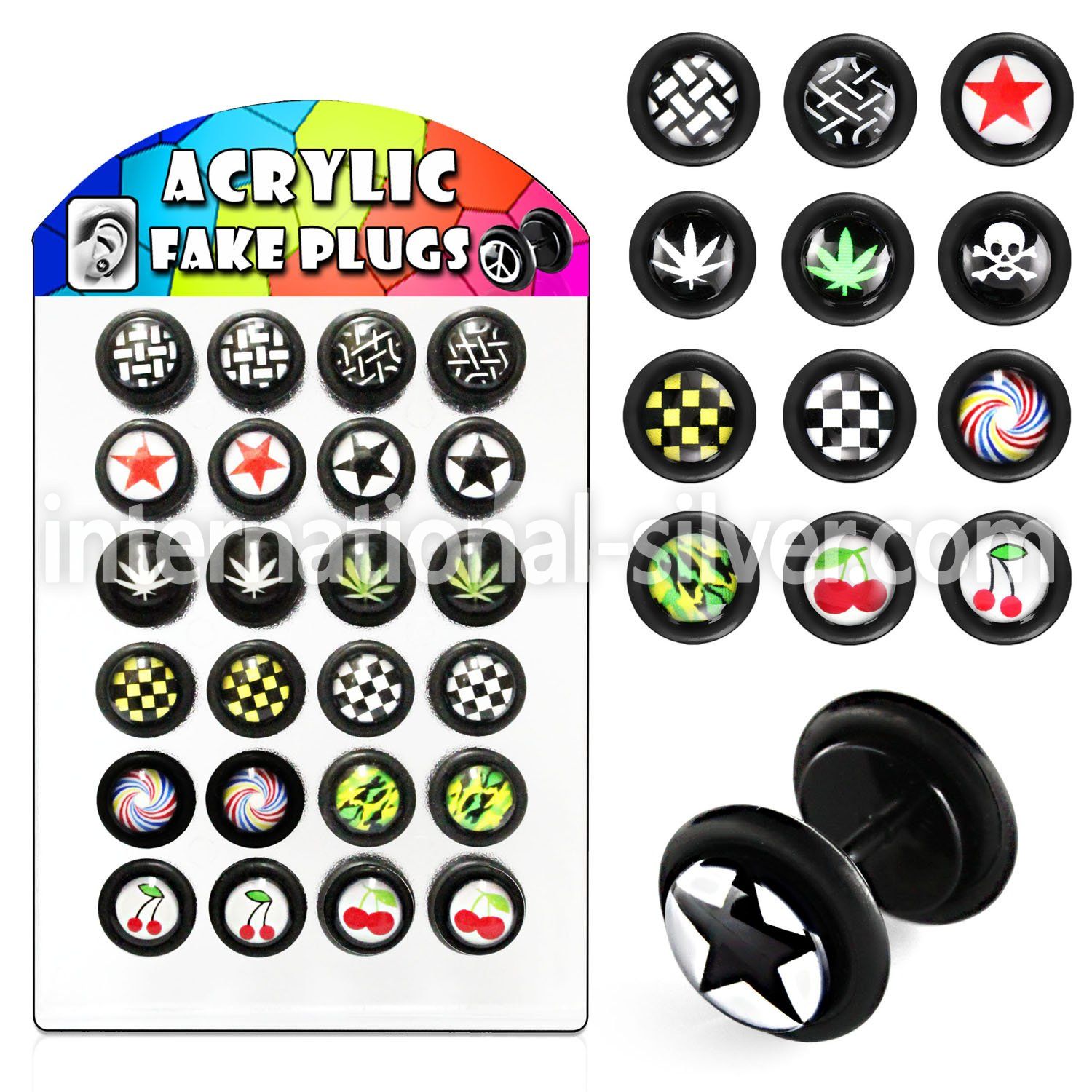dilvg3 cheaters  illusion plugs and tapers acrylic body jewelry belly button