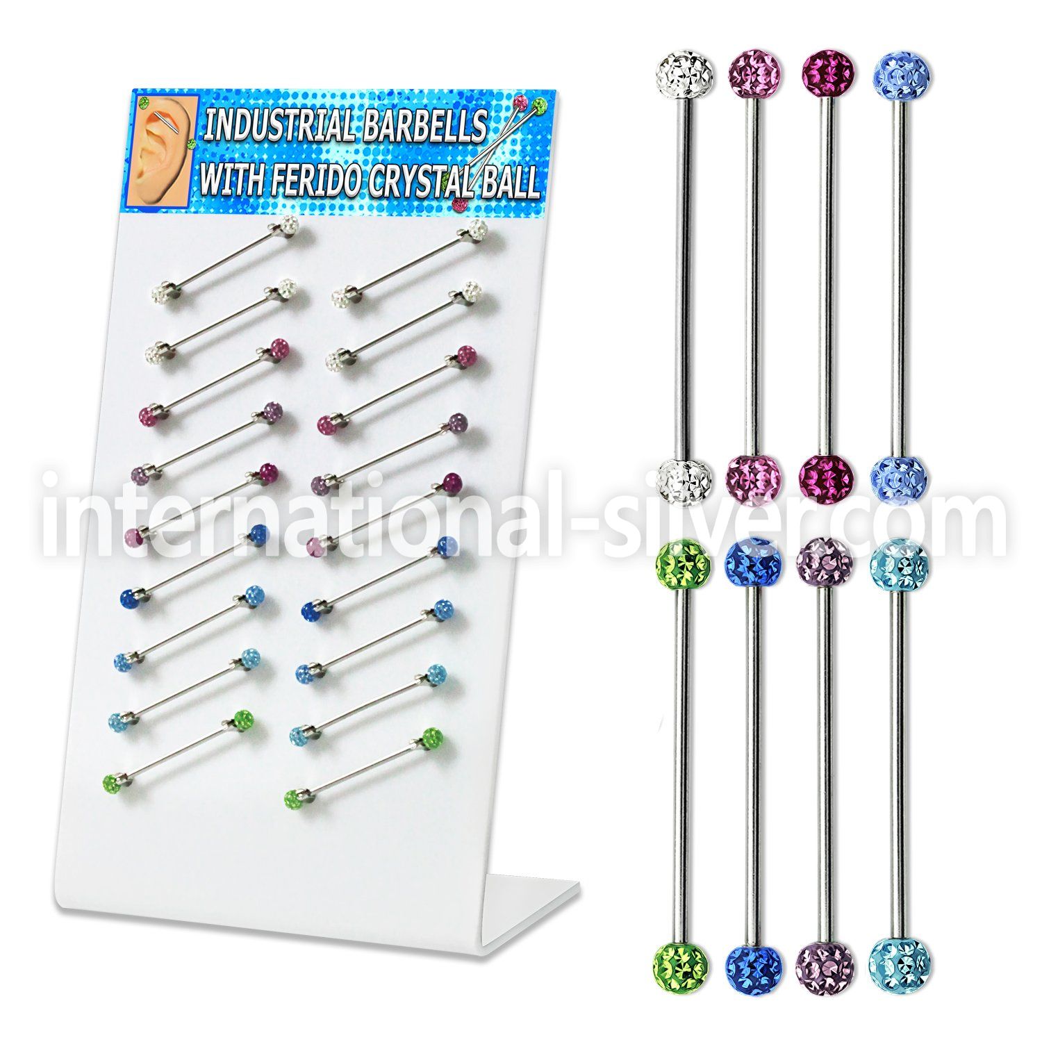 dind18 straight barbells surgical steel 316l 