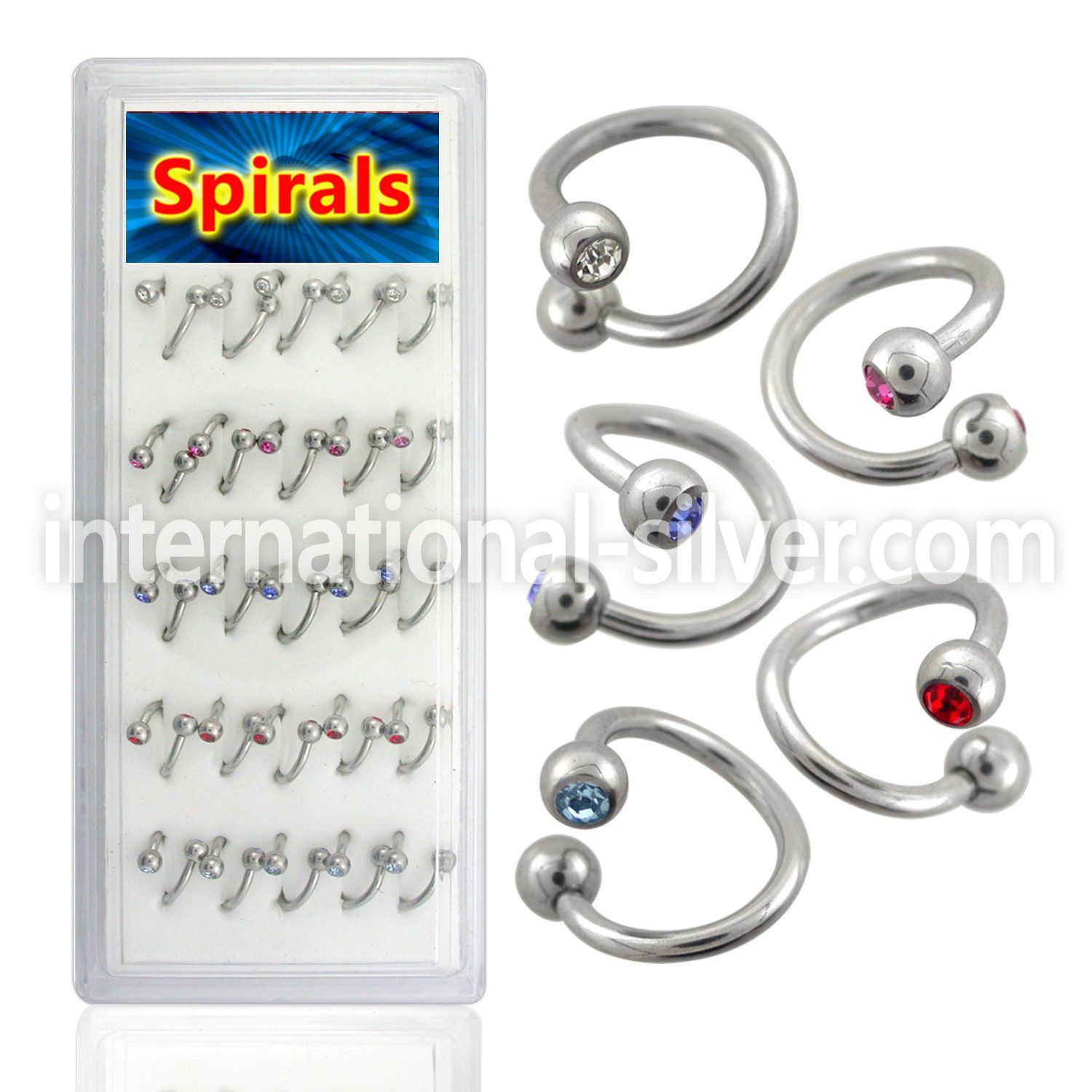 djspe3 spirals twisters surgical steel 316l eyebrow