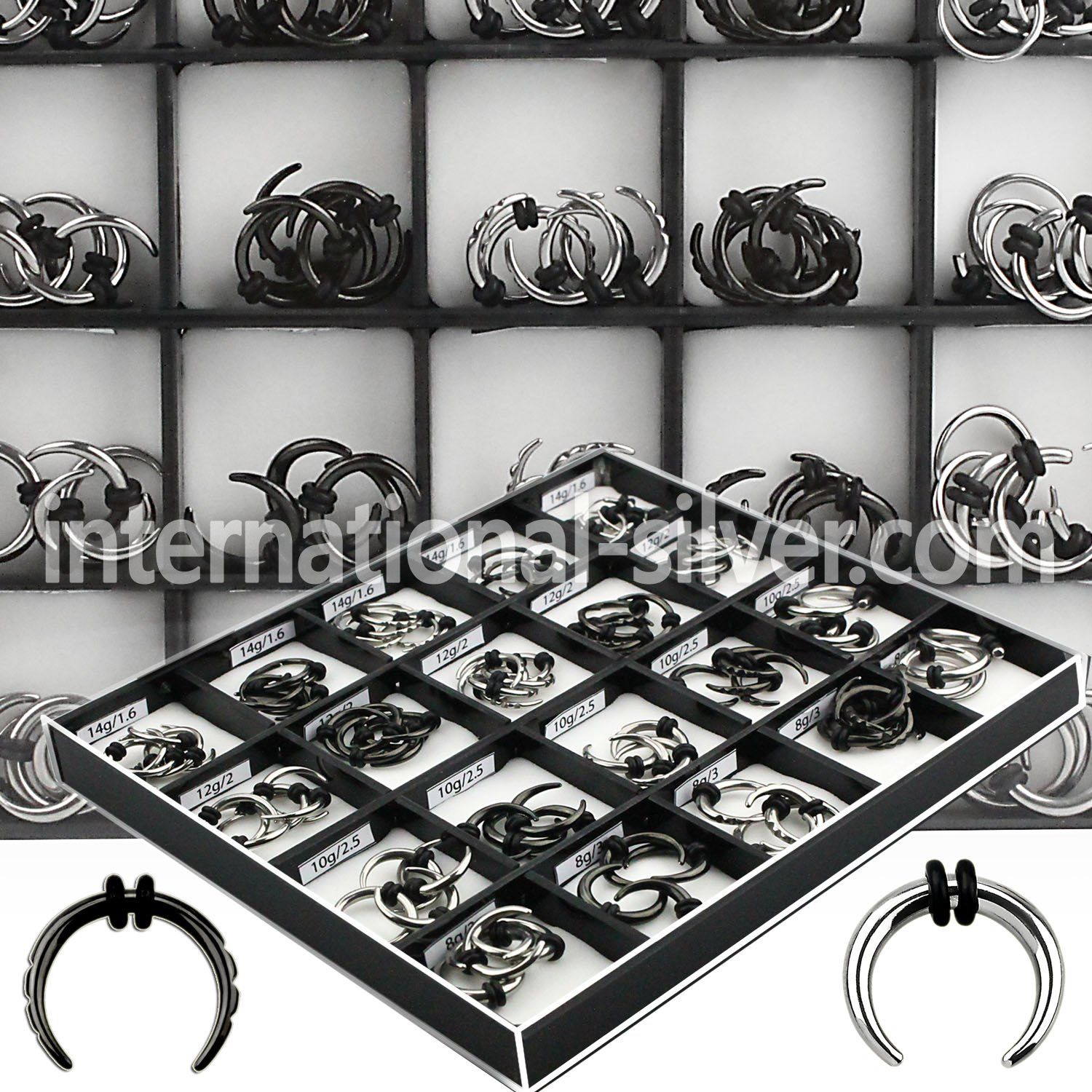 dmbj34 tapers anodized surgical steel 316l ear lobe