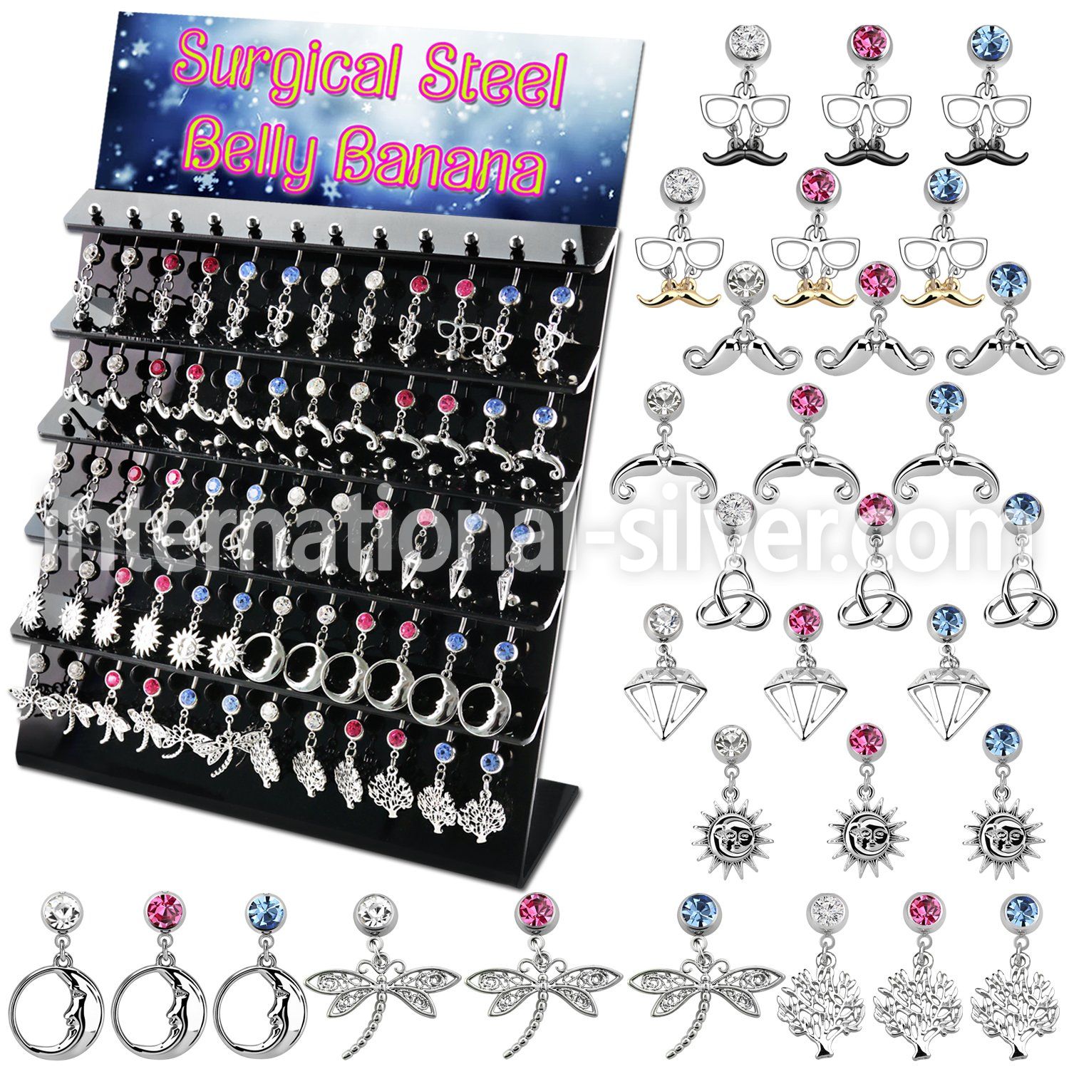 dmcd9 belly rings surgical steel 316l belly button