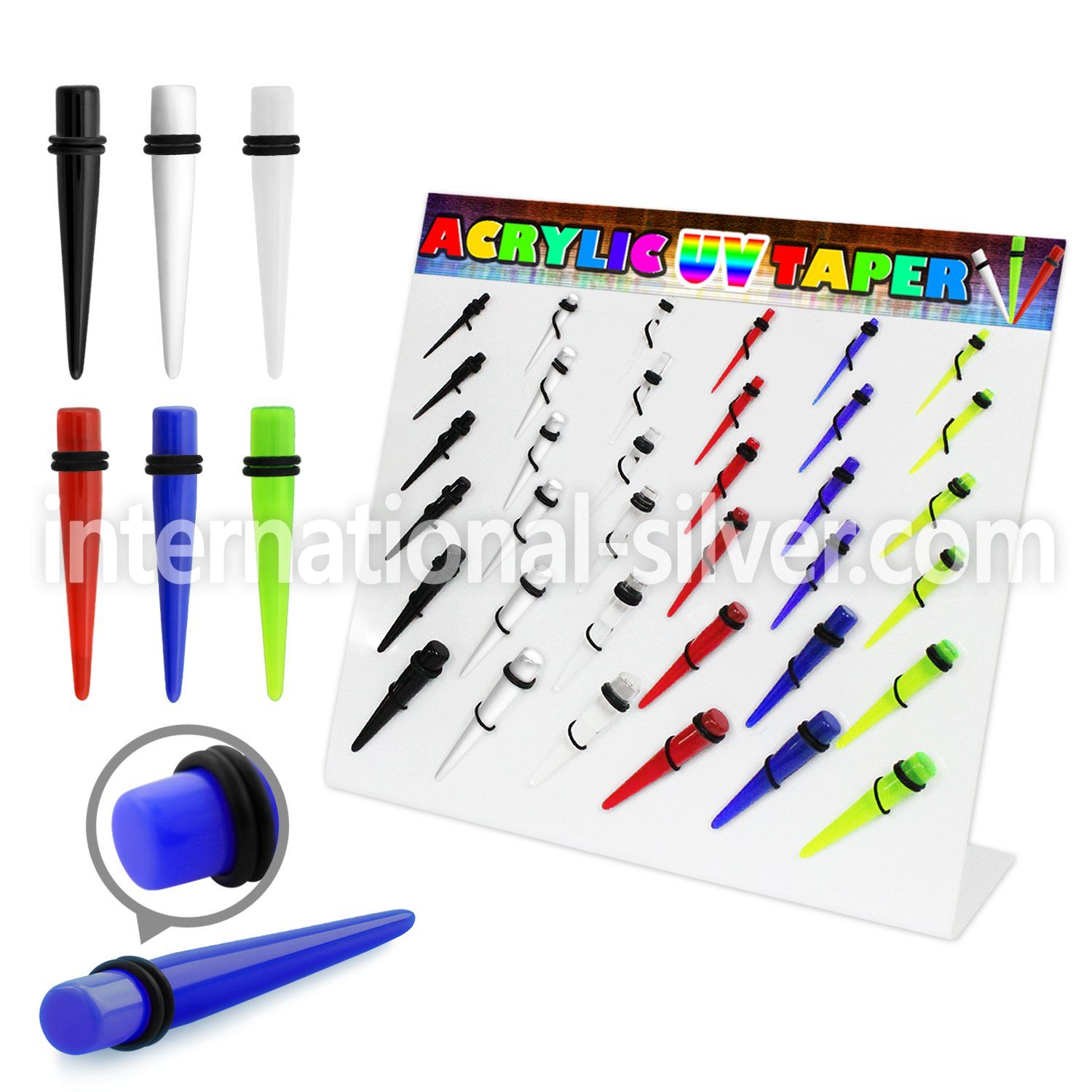 dmxp11 tapers acrylic body jewelry ear lobe