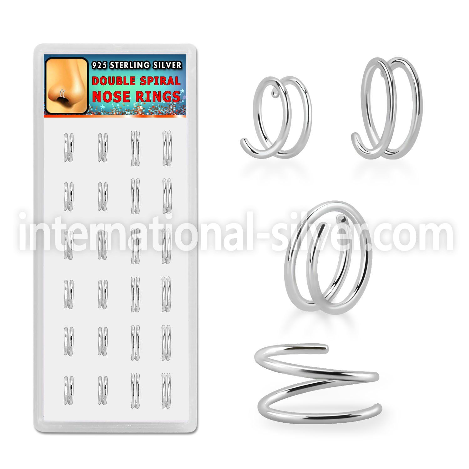 dnsm231 925 silver nose hoops nose  piercing