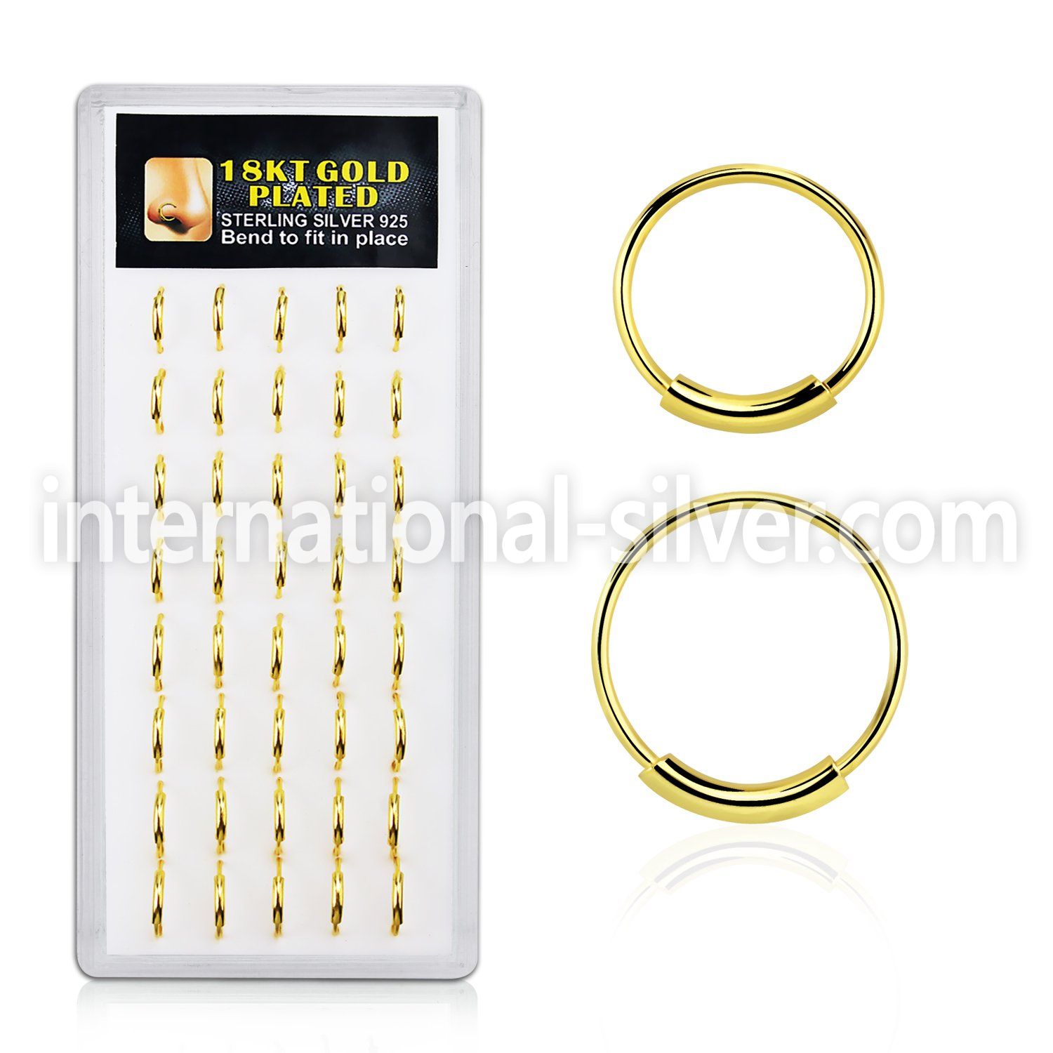 dnsm29 nose hoop silver 925 nose