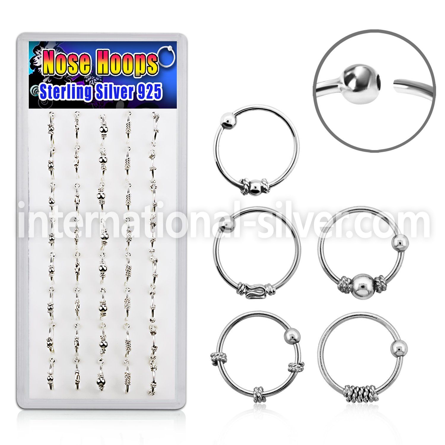 dnsm42 nose hoop silver 925 nose