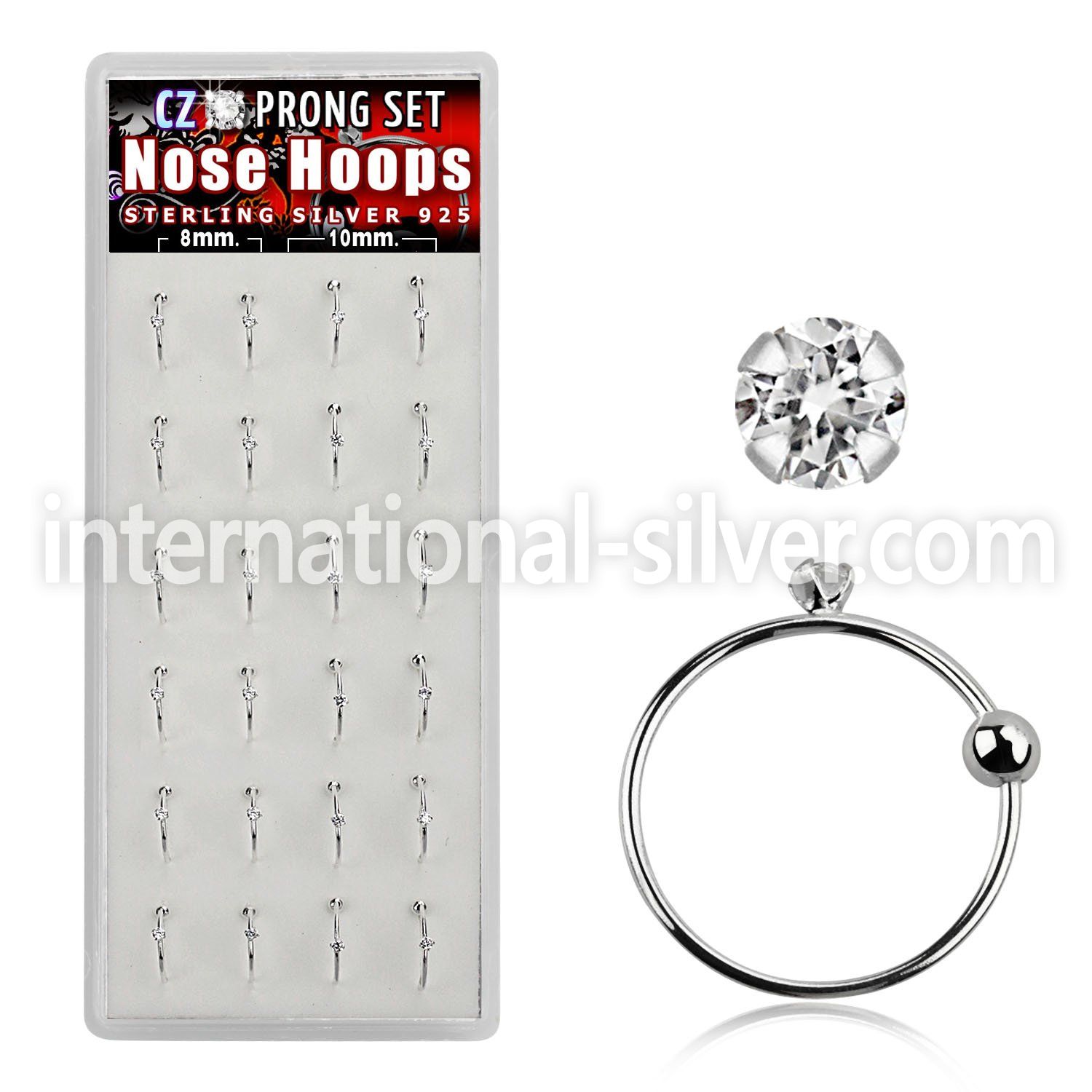 dnsm50 nose hoop silver 925 nose