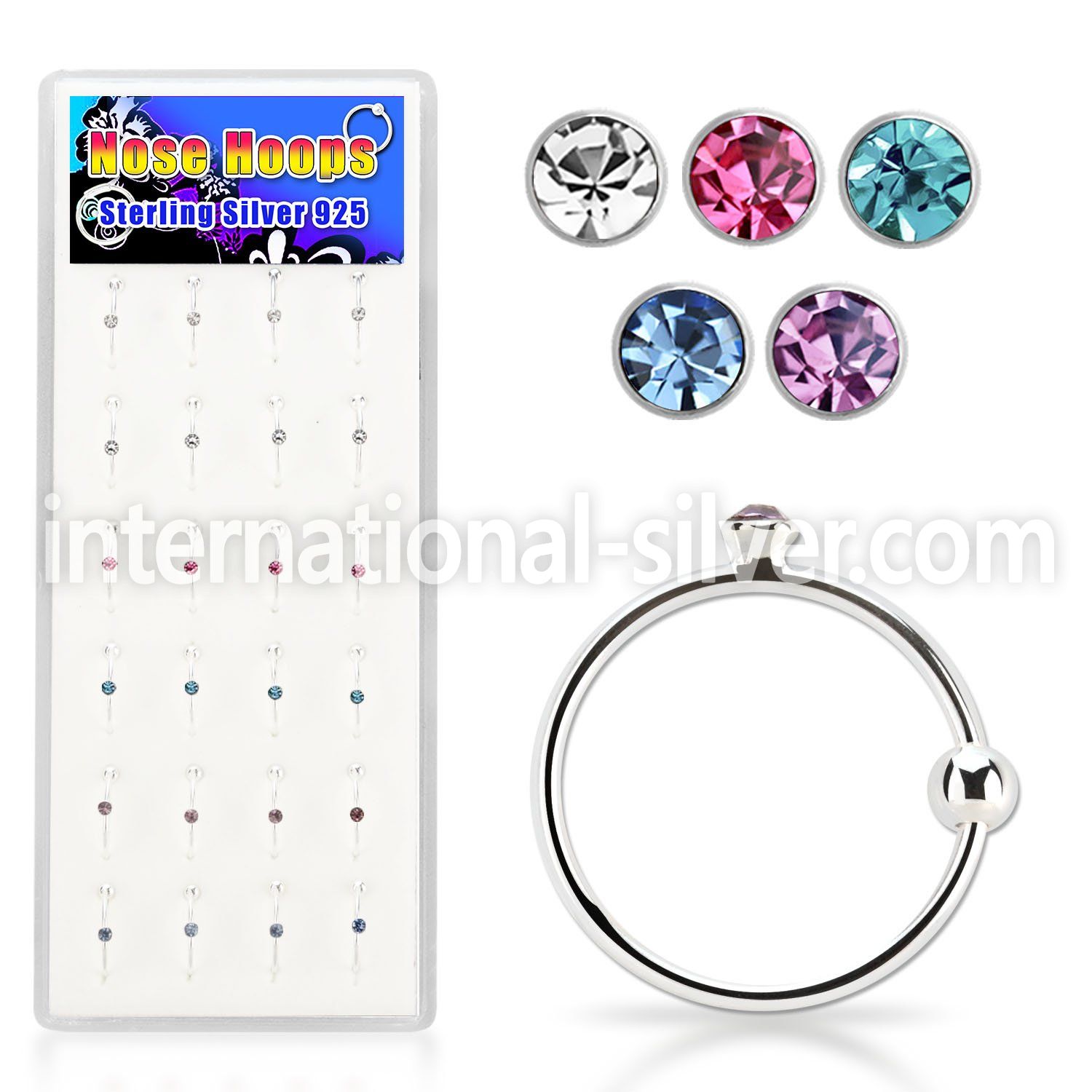 dnsm9 nose hoop silver 925 nose