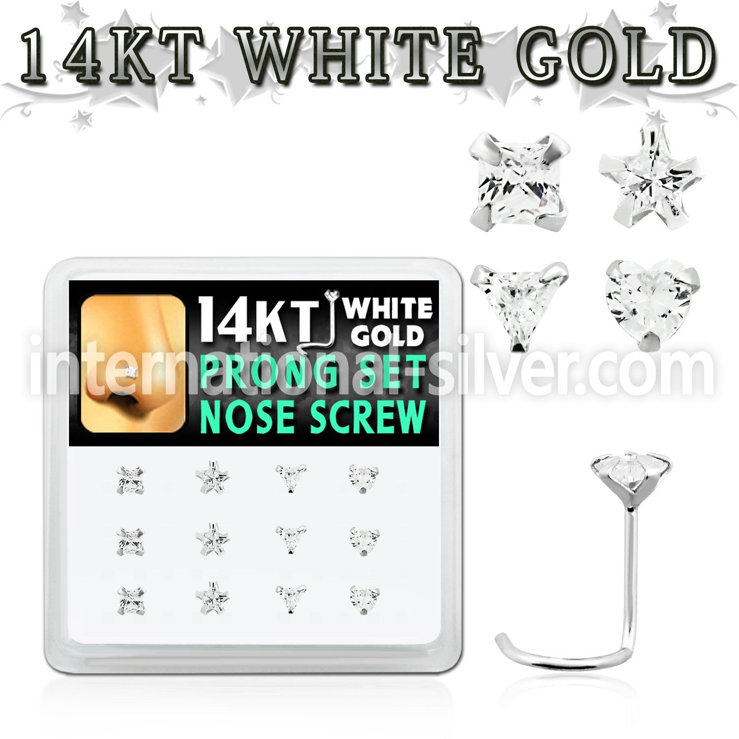 dwsc13 l shape nose studs gold nose