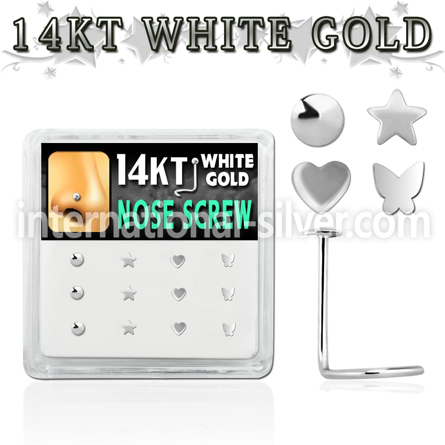 dwsc18 l shape nose studs gold nose