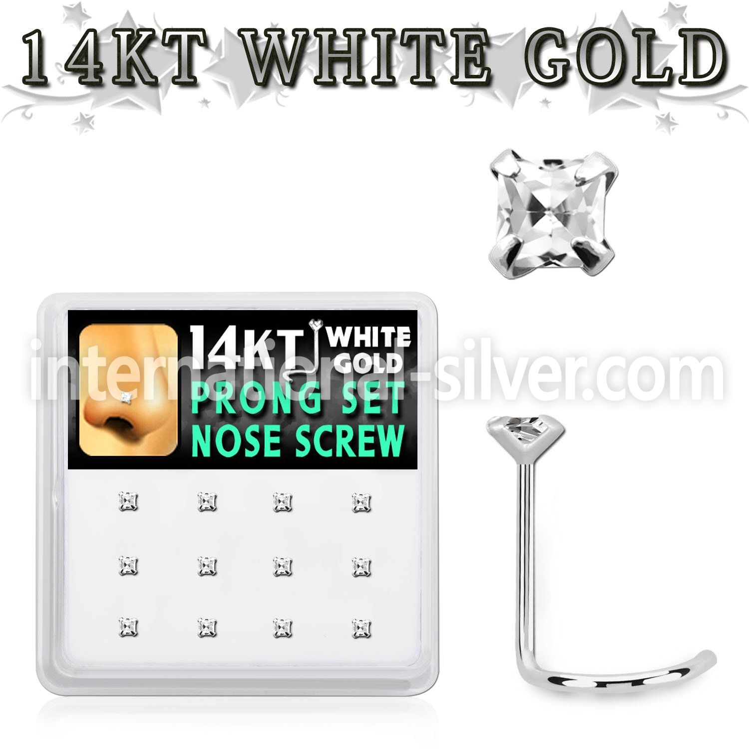 dwsc6 l shape nose studs gold nose