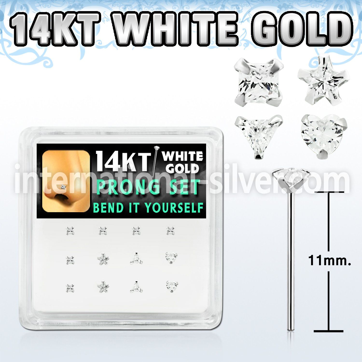 dwys8 gold bend it yourself nose studs nose piercing