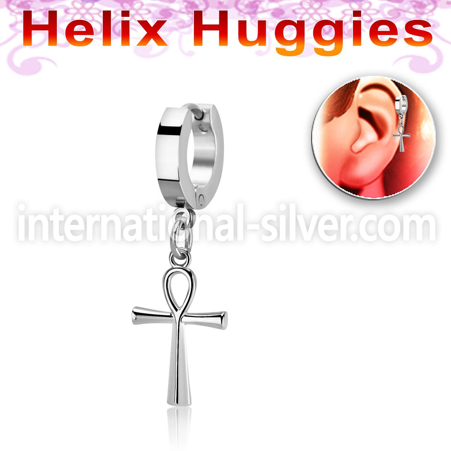 ehh769 stainless steel huggie piercing