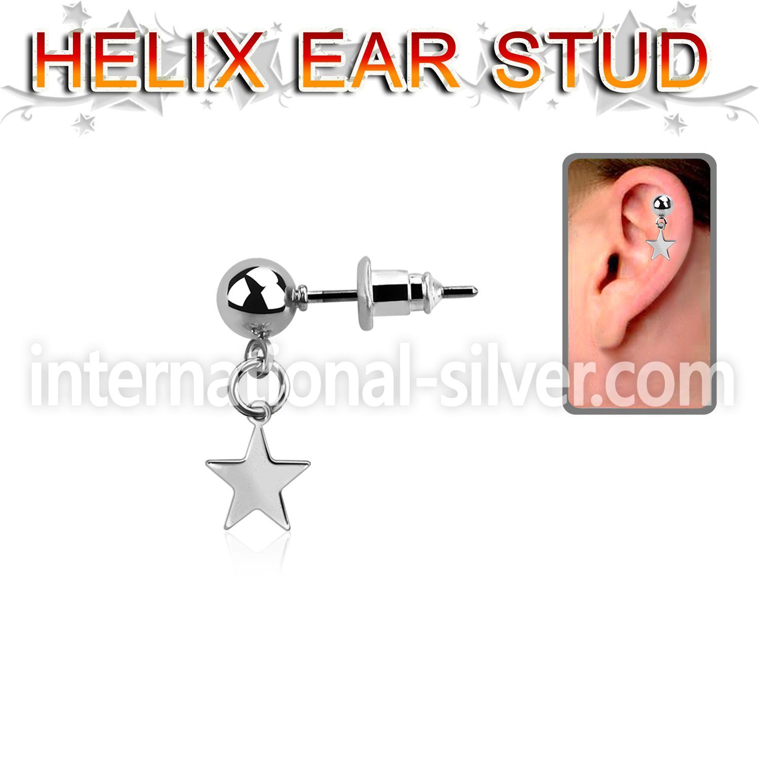 erbd770 stainless steel ear ring ear stud piercing