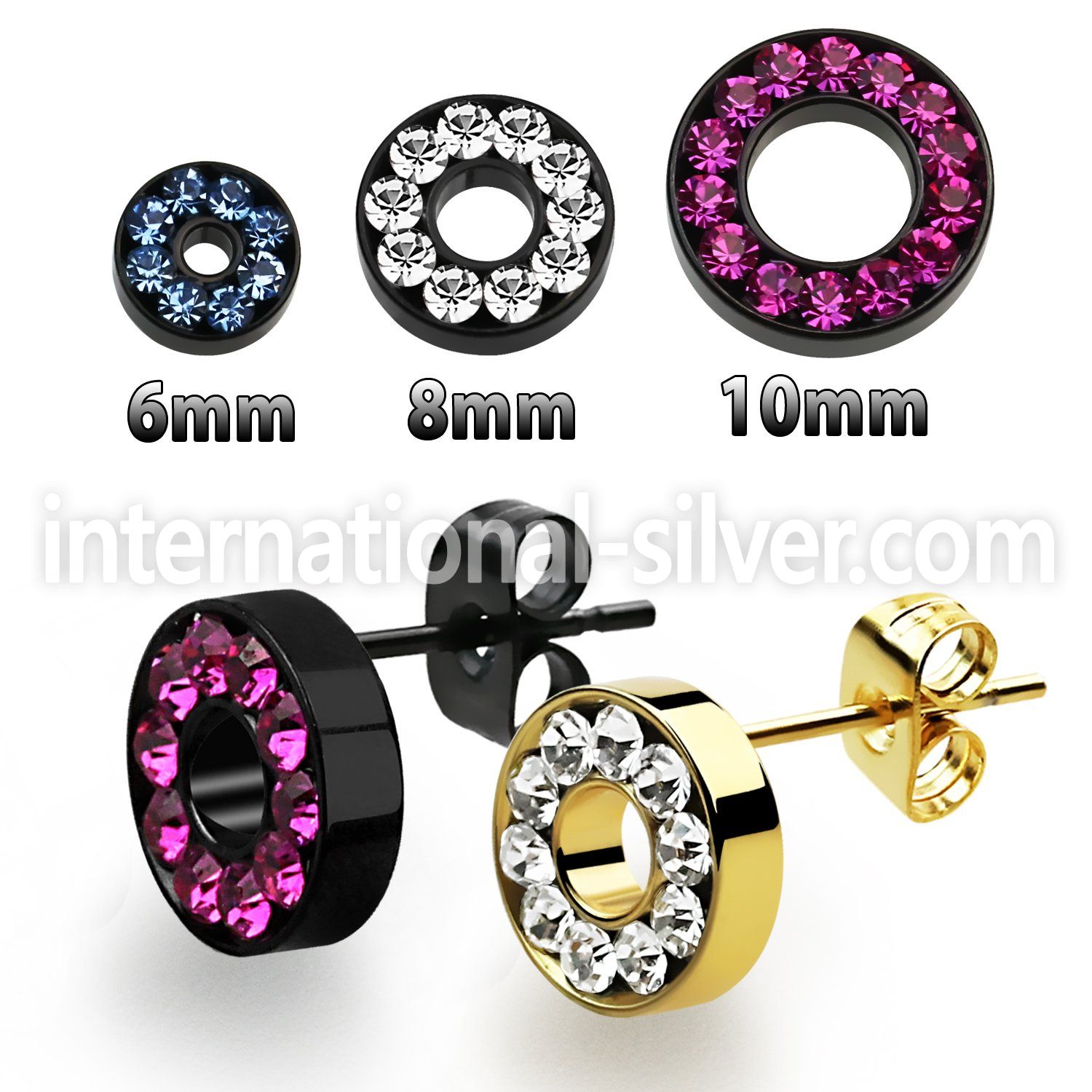 erftrdc cheaters  illusion plugs and tapers anodized surgical steel 316l ear lobe