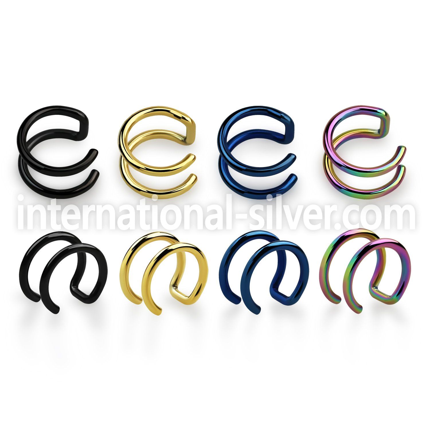 etcf fake illusion body jewelry anodized surgical steel 316l helix