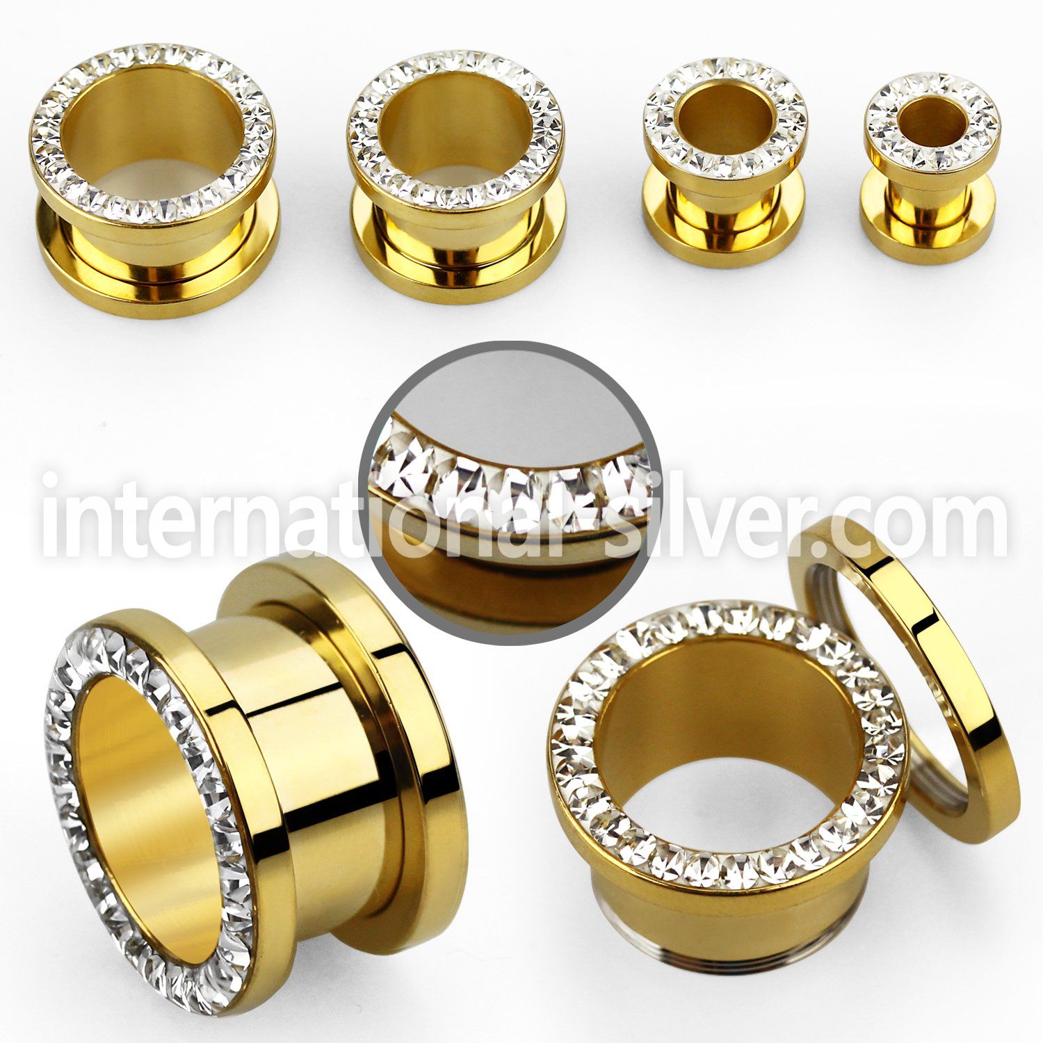 fgspfr tunnels gauges anodized surgical steel 316l ear lobe