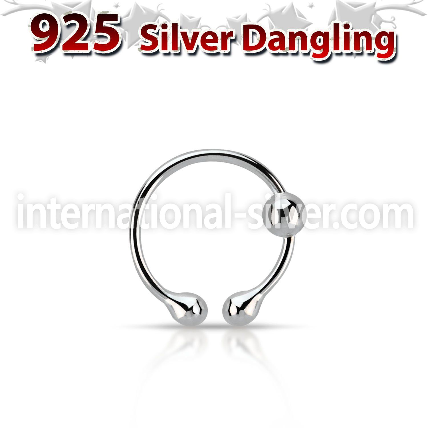 fns05 fake illusion hoops silver 925 nose