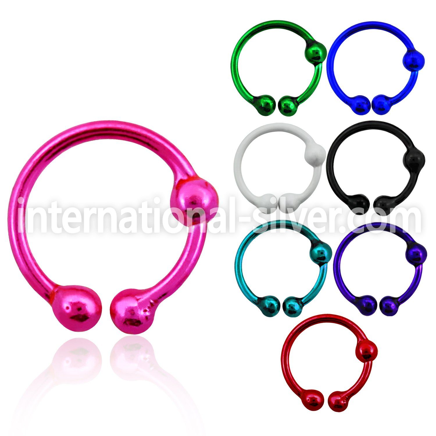 fns05p fake illusion hoops silver 925 nose