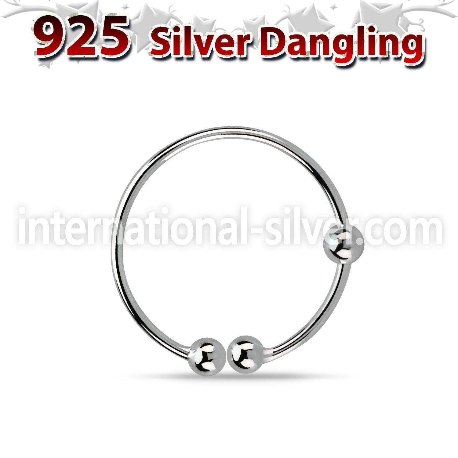 fns07 fake illusion hoops silver 925 nose