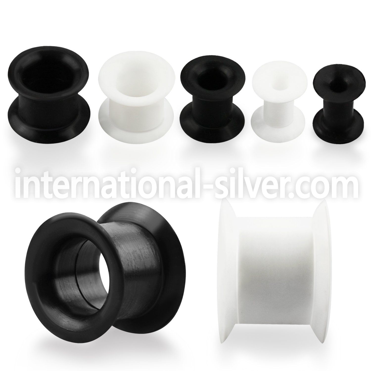 fpsi tunnels gauges silicon body jewelry ear lobe