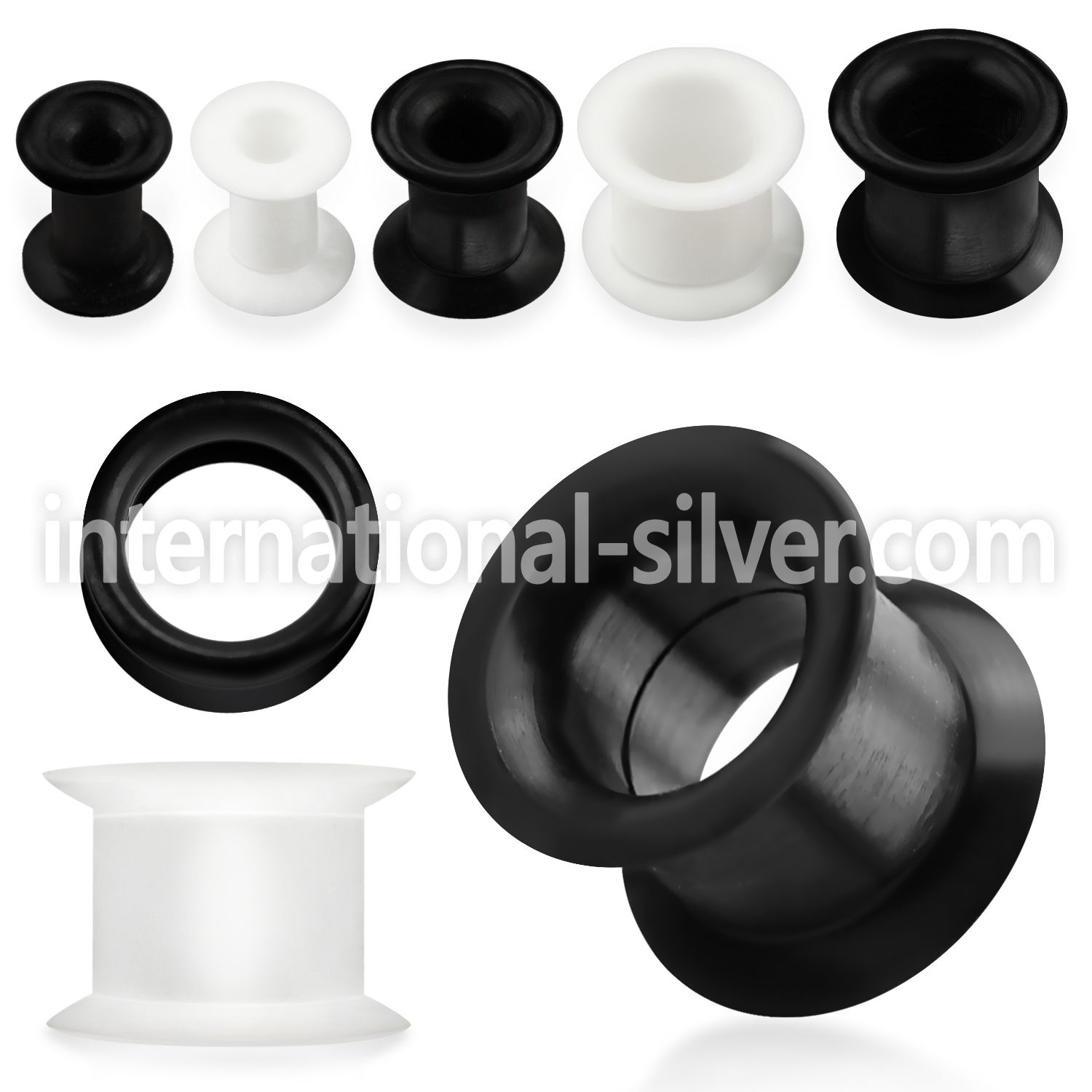 fpsi tunnels gauges silicon body jewelry ear lobe