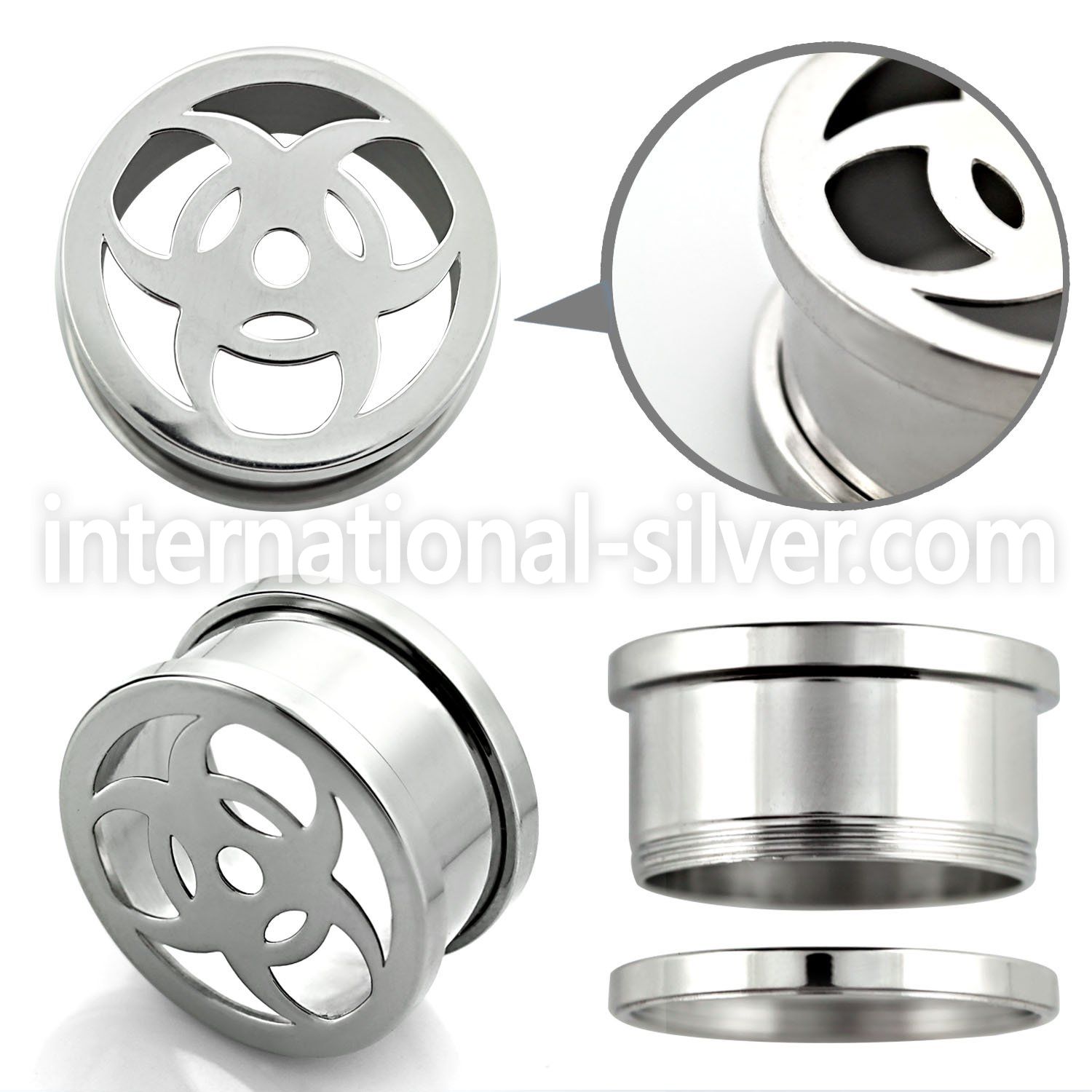 fsha tunnels gauges surgical steel 316l ear lobe