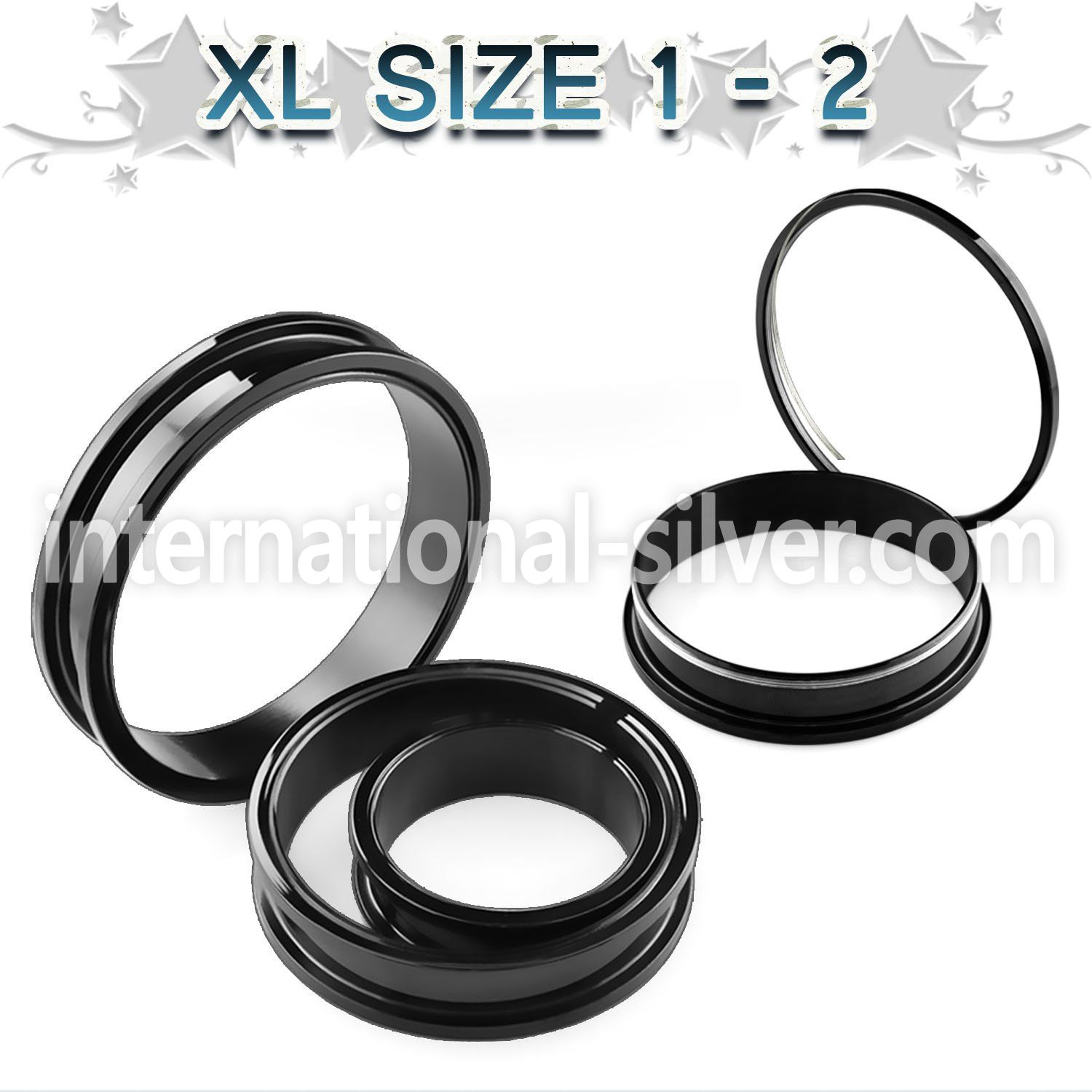 ftpgxl tunnels gauges anodized surgical steel 316l ear lobe