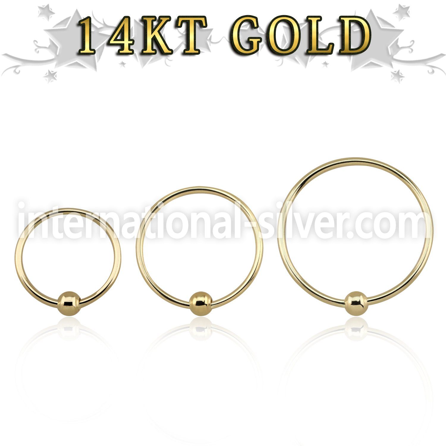 g14hob nose hoop gold helix