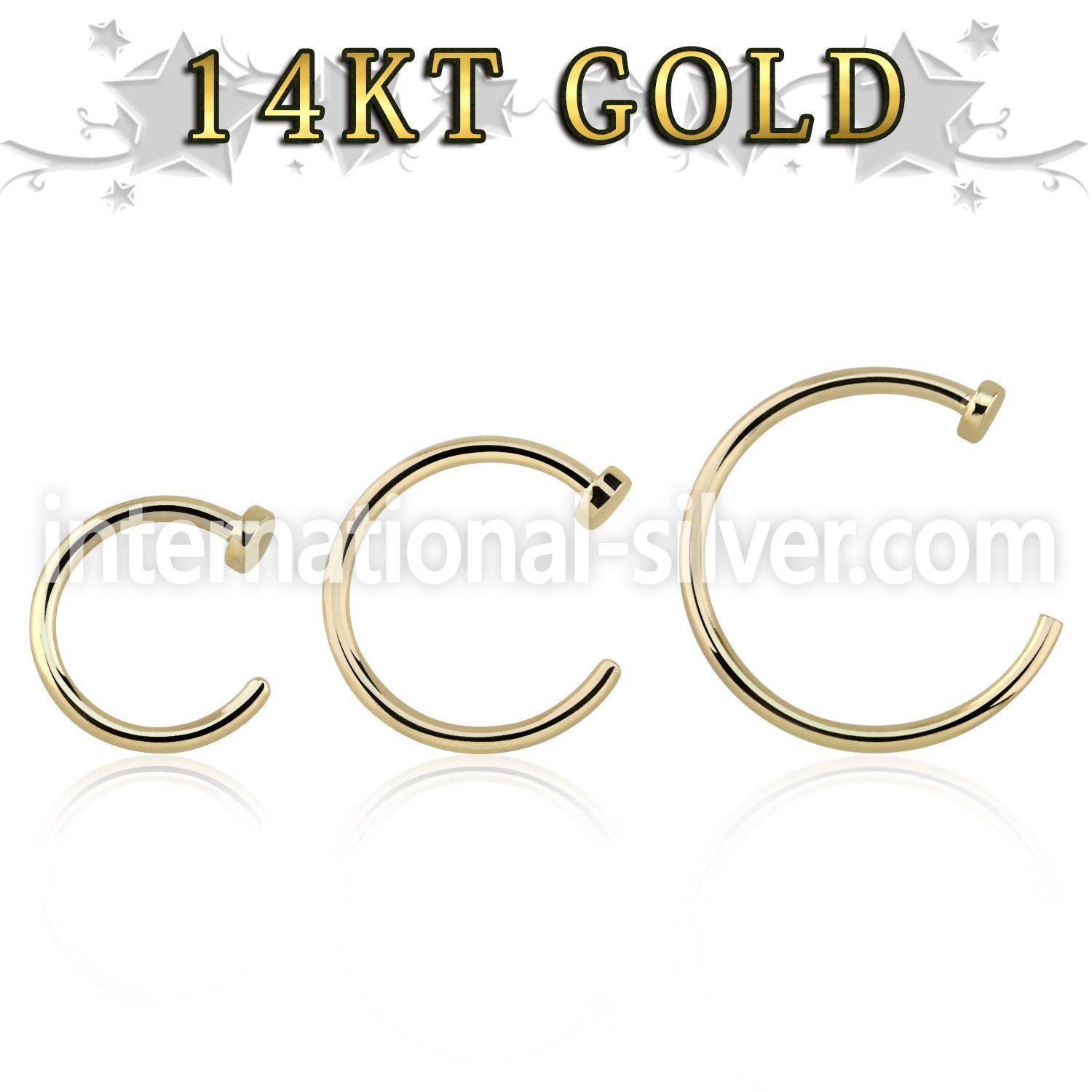 gcln20 nose hoop gold nose