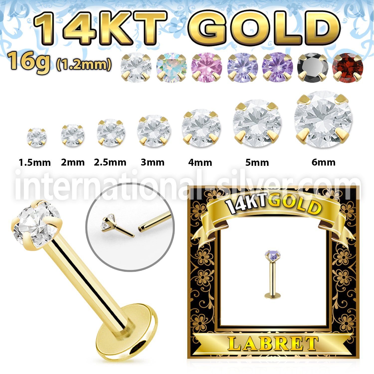 glbz labrets lip rings gold labrets chin