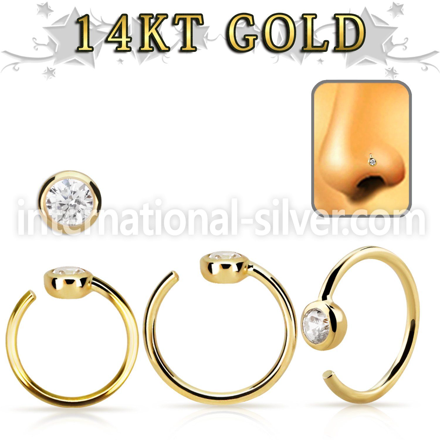 gnrz2 nose hoop gold nose