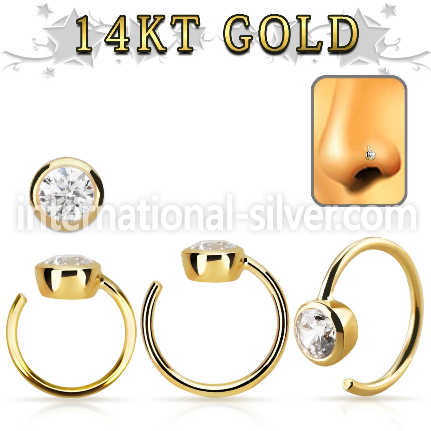 gnrz3 nose hoop gold nose