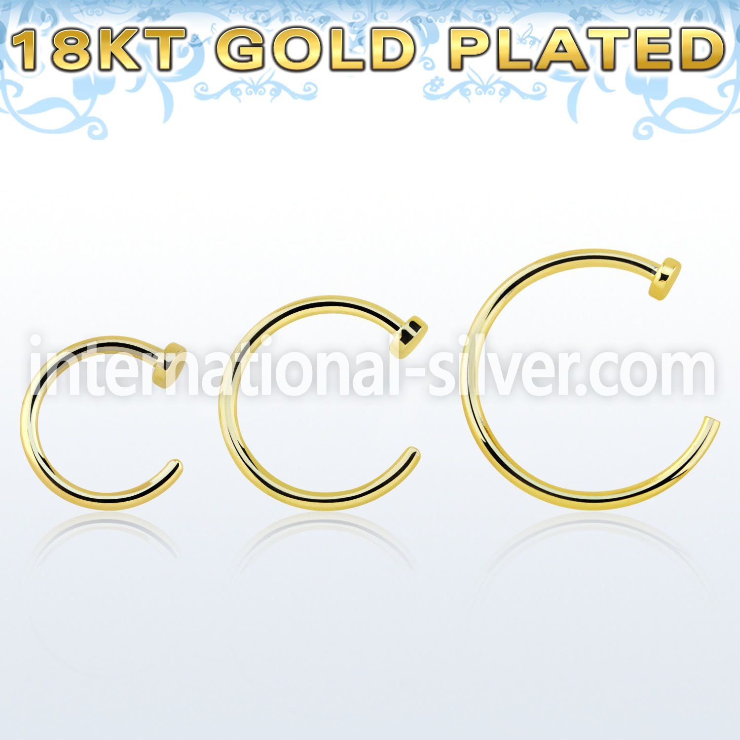 gpcln20 nose hoop silver 925 nose