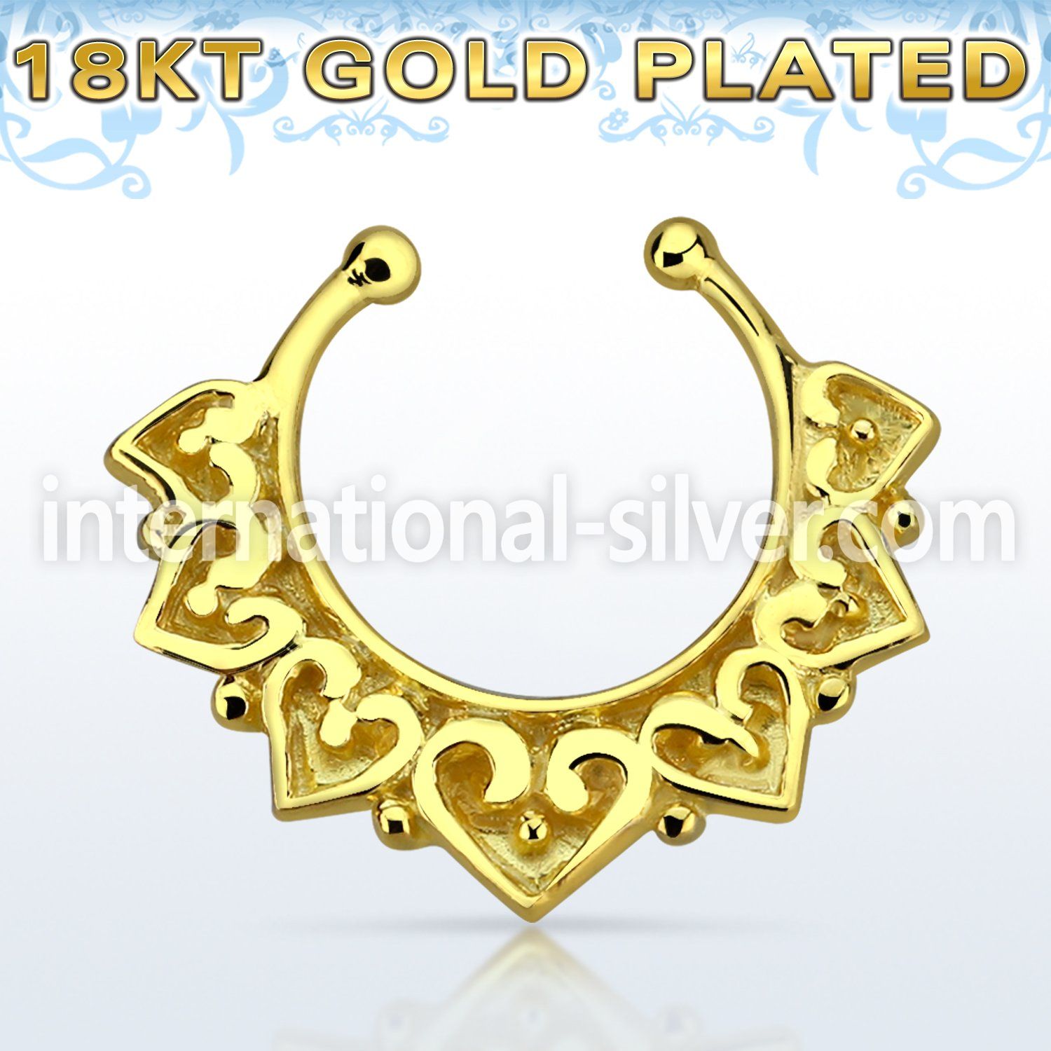 gpsepd11 fake illusion body jewelry silver 925 septum