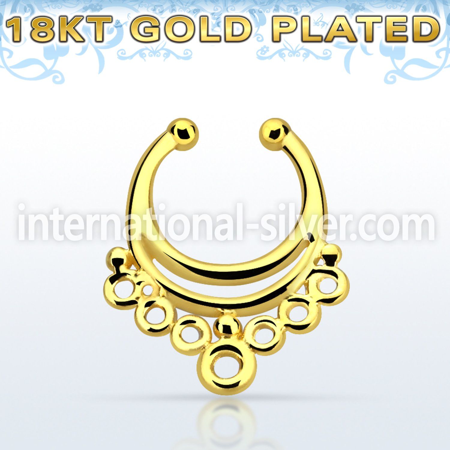 gpsepd1 fake illusion body jewelry silver 925 septum