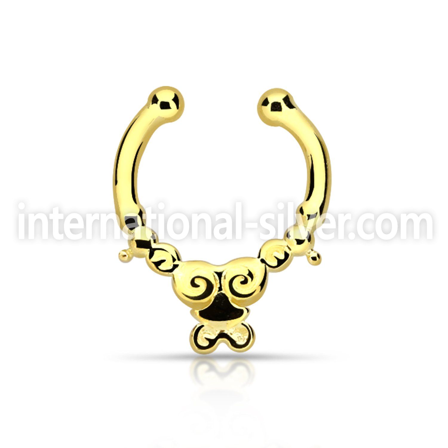 gpsepd2 fake illusion body jewelry silver 925 septum