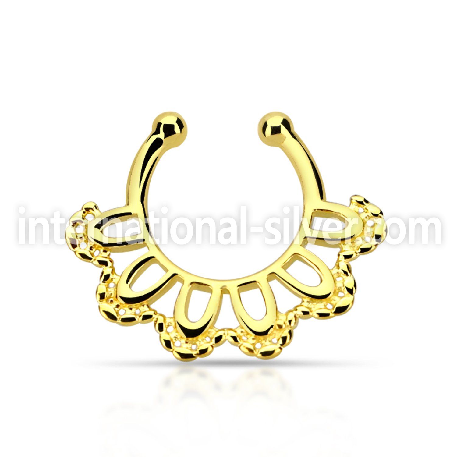 gpsepd3 fake illusion body jewelry silver 925 septum