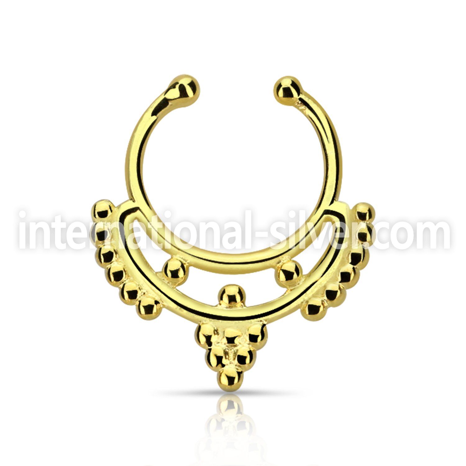 gpsepd4 fake illusion body jewelry silver 925 septum