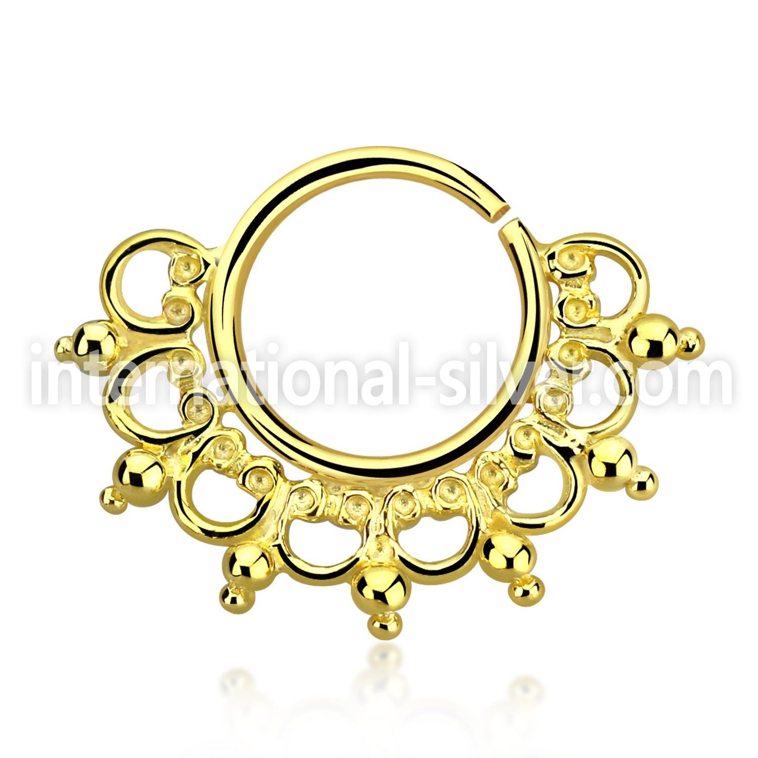 gpsepv12 seamless segment rings silver 925 septum