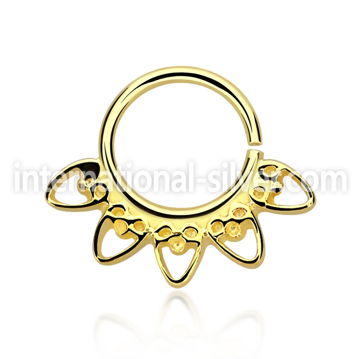 gpsepv6 seamless segment rings silver 925 septum