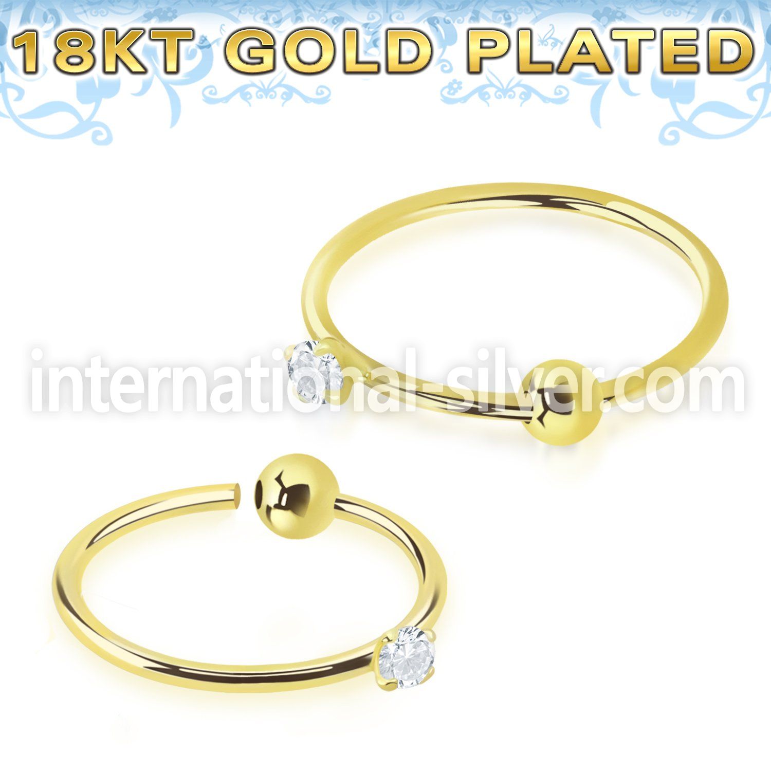 gpz15m nose hoop silver 925 