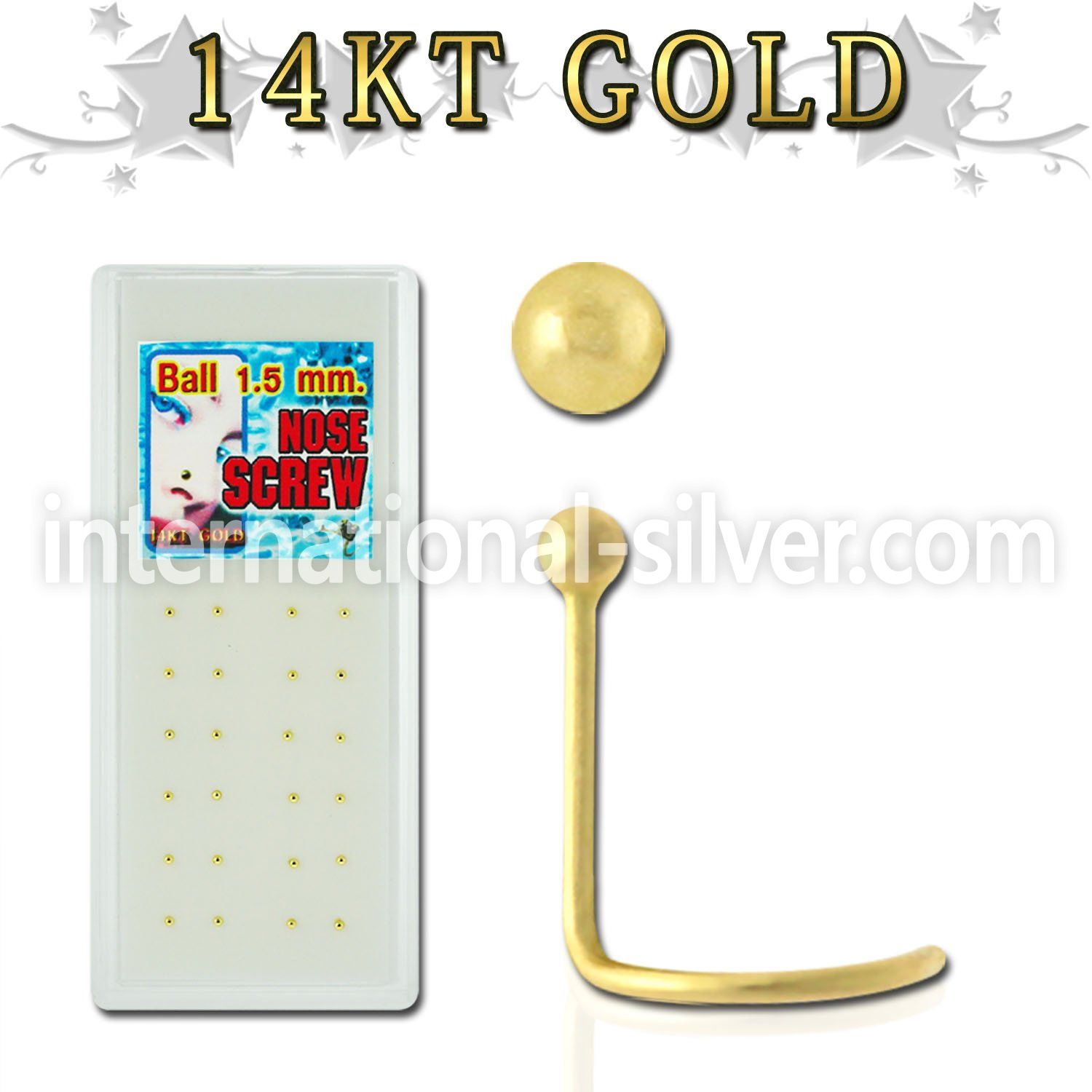 gscb l shape nose studs gold nose