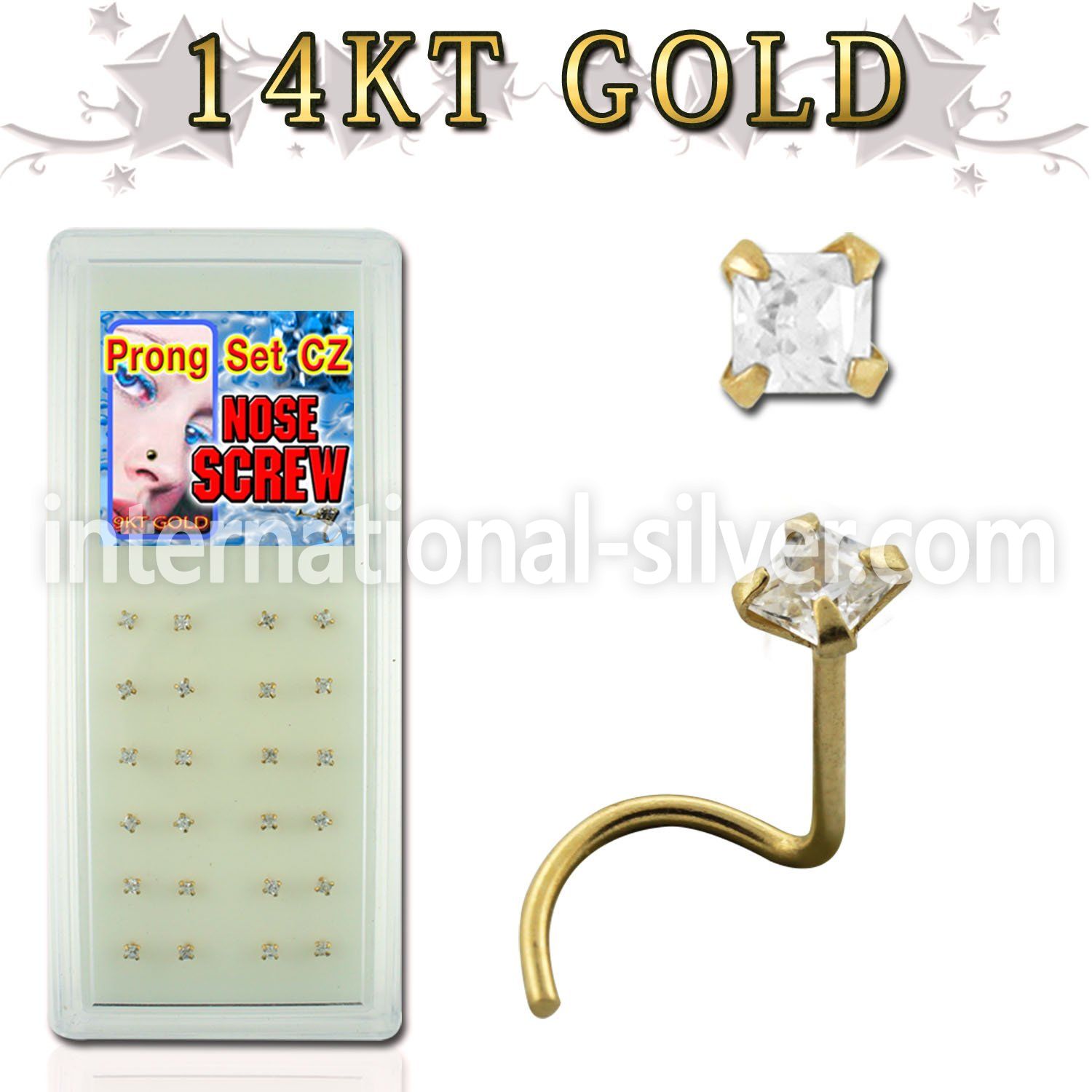 gsczqc l shape nose studs gold nose