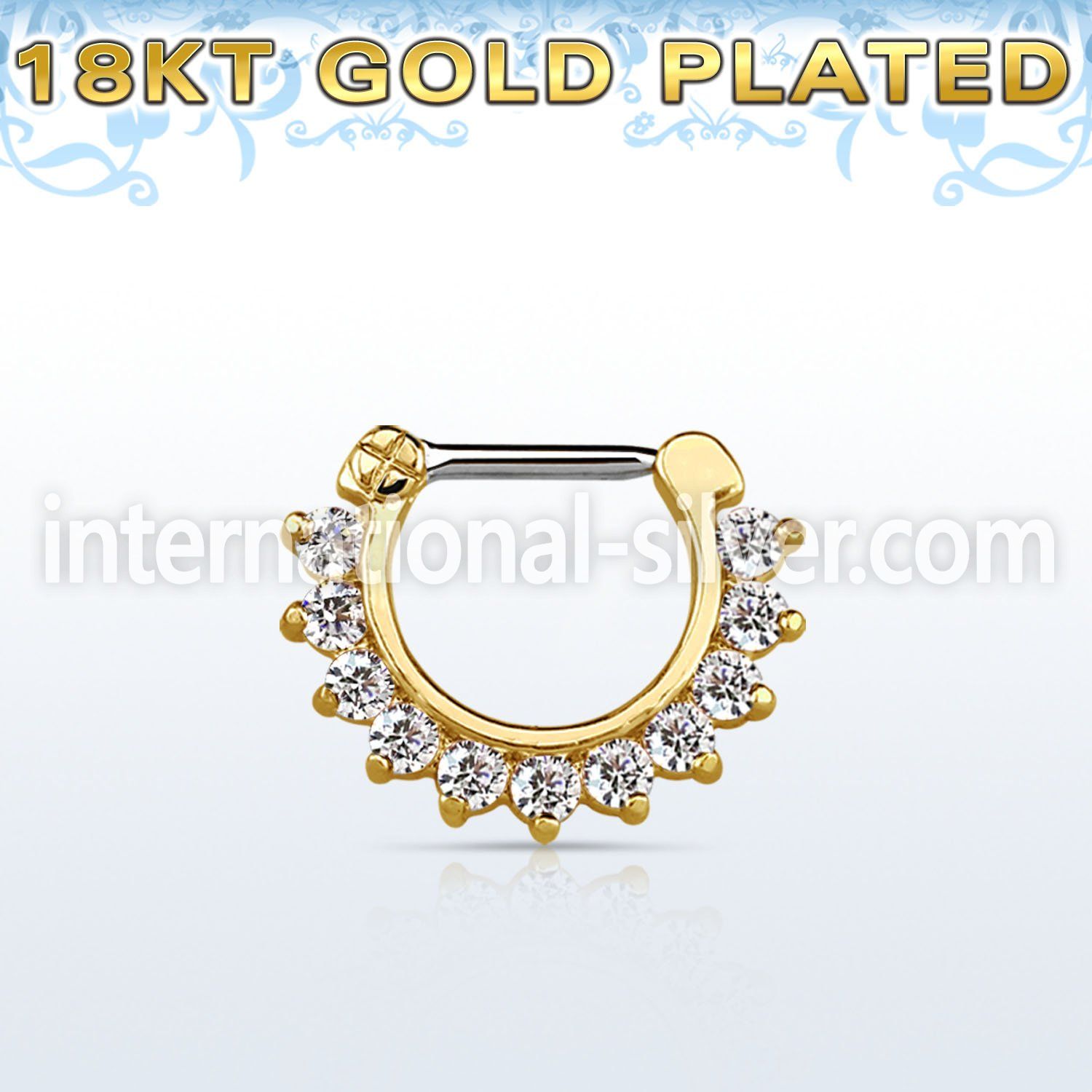 gsepc16 fake illusion body jewelry silver 925 septum