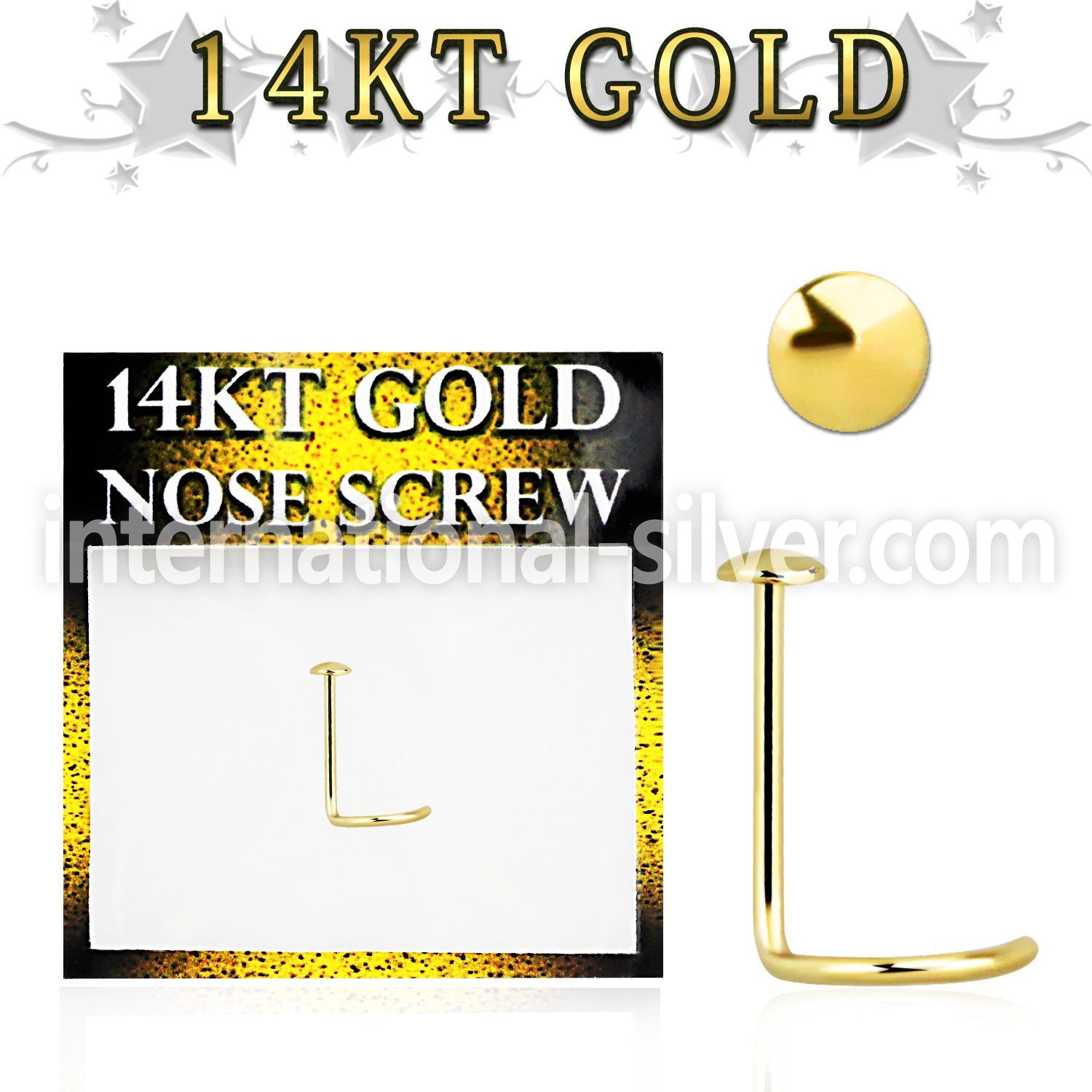 gsrd l shape nose studs gold nose
