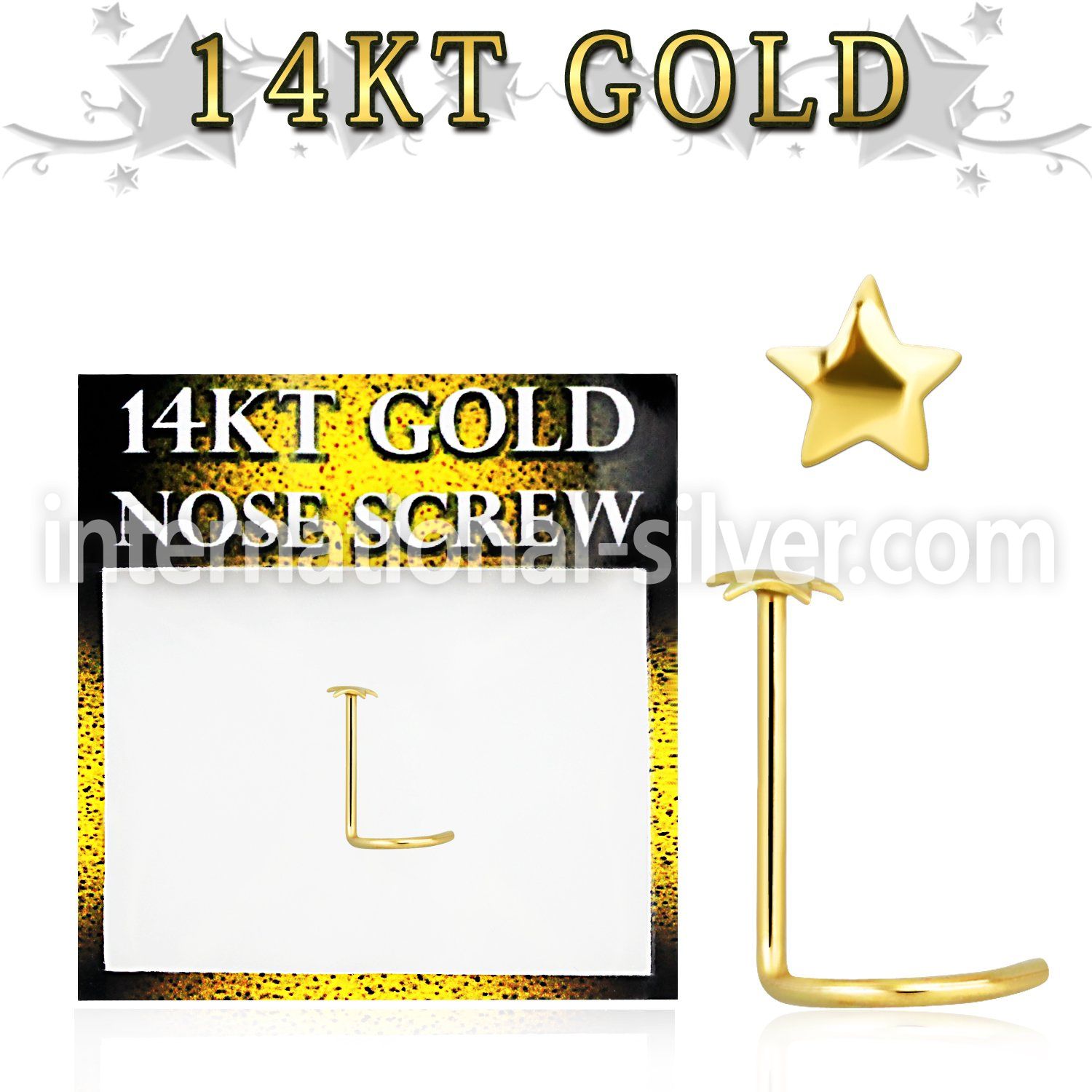 gsst l shape nose studs gold nose